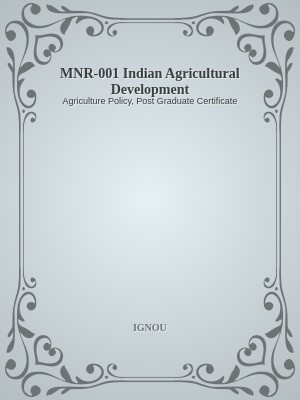 MNR-001 Indian Agricultural Development
